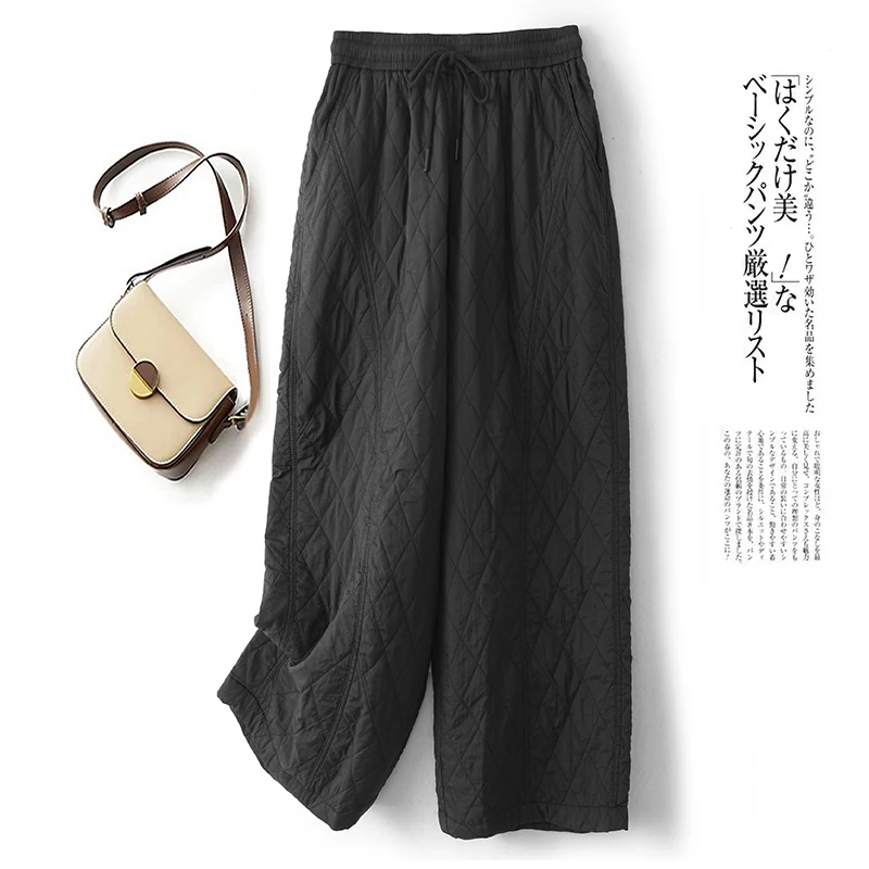 Frauen Baumwolle Hosen Breites Bein Neun Punkte Winter Neue Sle Ultra Nette Dünne Baumwolle Gerade Bein Hosen Oberbekleidung