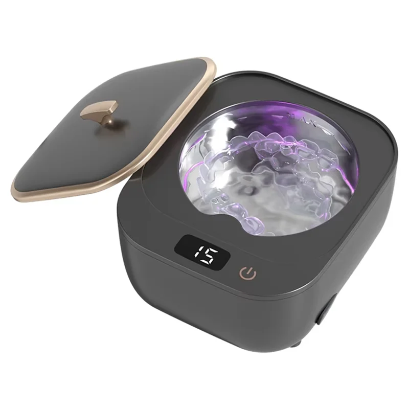 -ESTR Ультразвуковая машина для чистки зубных протезов для фиксатора, средство для очистки ювелирных изделий, машина для ультразвуковой чистки, вилка стандарта США