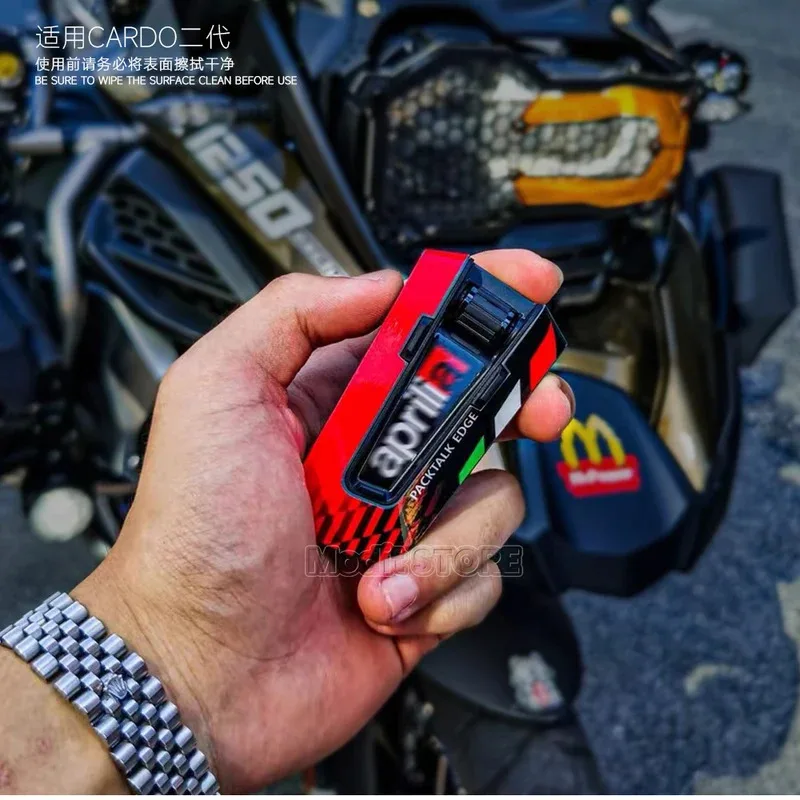 تستخدم ل Cardo EDGE دراجة نارية سماعة رأس بخاصية البلوتوث سماعة الملونة الديكور الشارات حماية ملصقات أنماط متعددة #3