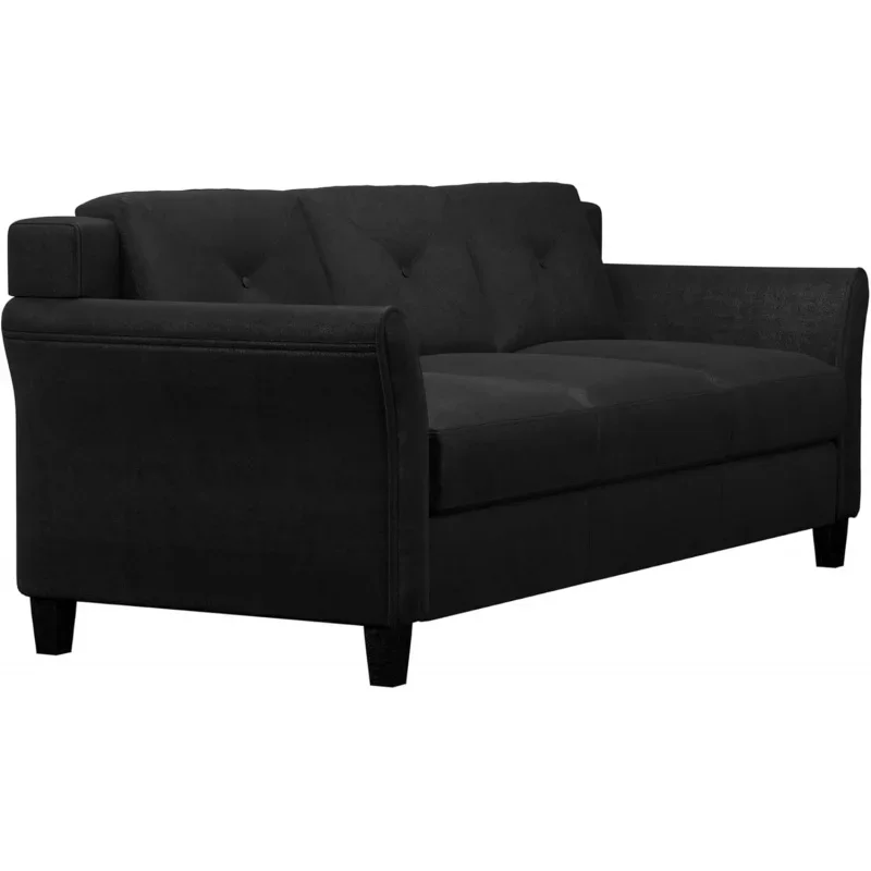 Sofa Curved Arms, Black