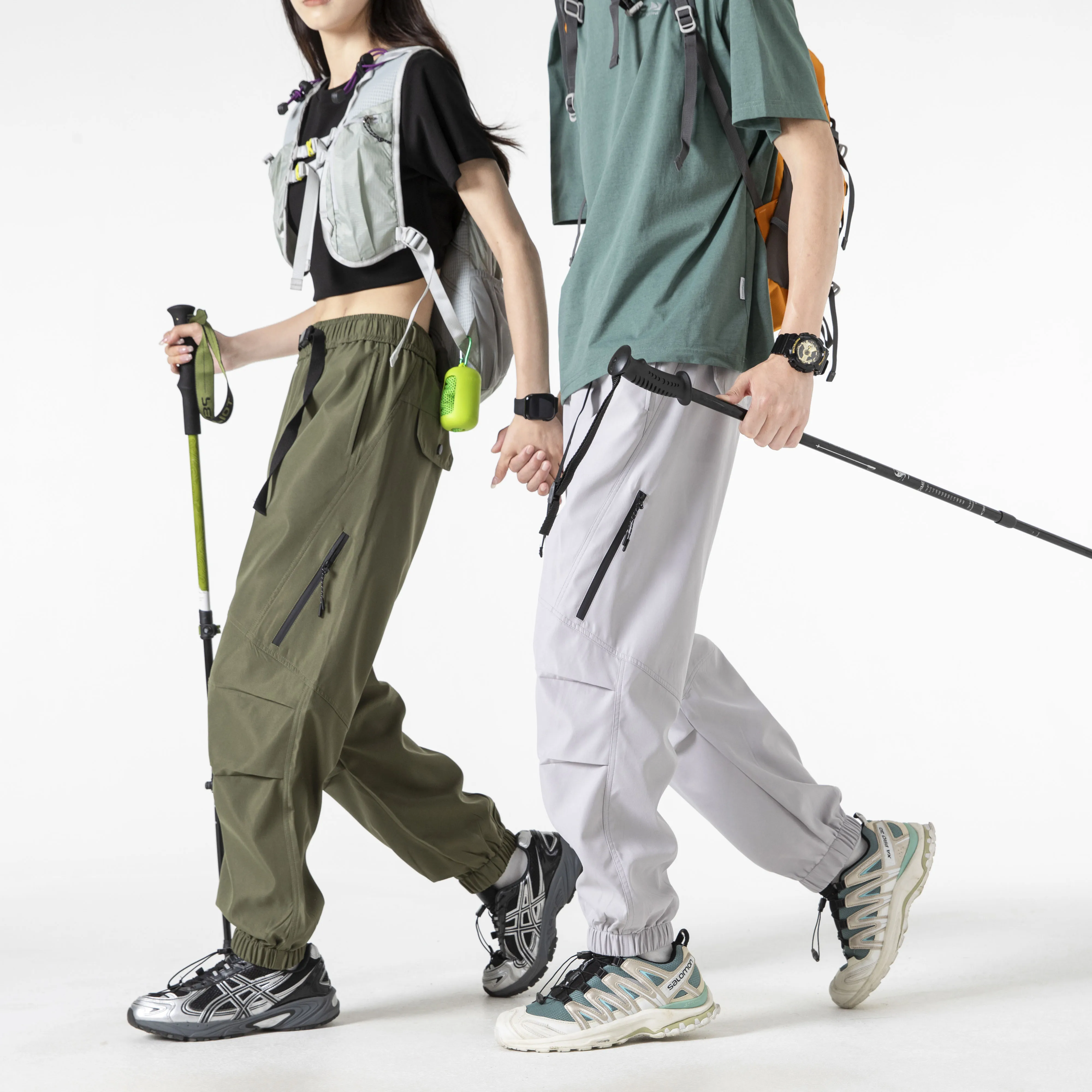 

Autumn new style American retro pleated tights for both men and women workwear trousers
