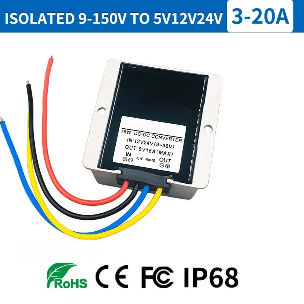 

Isolated 84V 72V 60V 48V36V 24V12V 100V DC to 24V 5V 12V DC Regulator Buck Step Down Voltage Converter 100 Volt to 5V 12 Volt