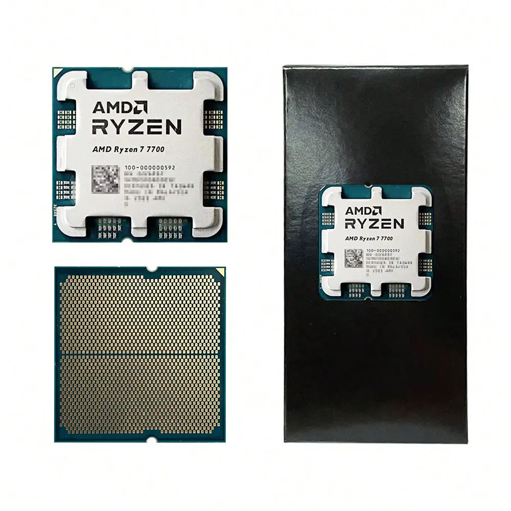 AMD RYZEN 7 7700 Até 5,3 GHz L2+L3 Cache 40MB Zen 4 Raphael AM5 65W TSMC 5nm FinFET PCIe ® 5.0 AMD Radeon ™ Gráficos