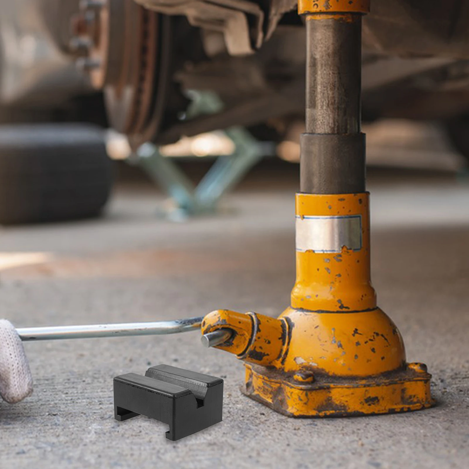 

Rubber Support Block Jack Pad Stable Anti Slip Floor Bracket Lift Vehicle RV Shock Absorption Vibration Reduction Easy Handling