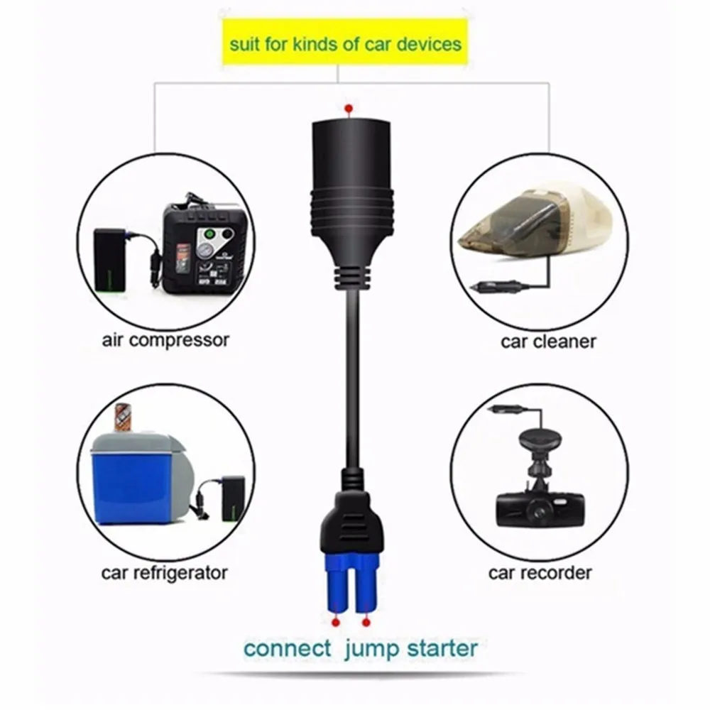 cigarette lighter jump starter GKFLY Universal top quality car battery 12V DC Adapter EC5 turn cigarette  lighter adapter cable cigarette lighter adapter