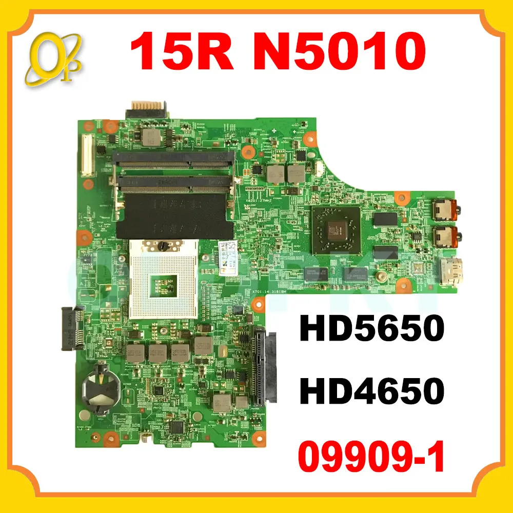 

09909-1 for Dell Inspiron 15R N5010 Laptop Motherboard with HD5650/HD4650 CN-0VX53T CN-052F31 HM57 DDR3 Tested
