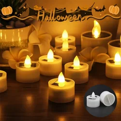 Słoneczna wodoodporna elektryczna świeca lampa Decor podgrzewacze baterie białe świece realistyczne świąteczne i Halloween herbata woskowa światło