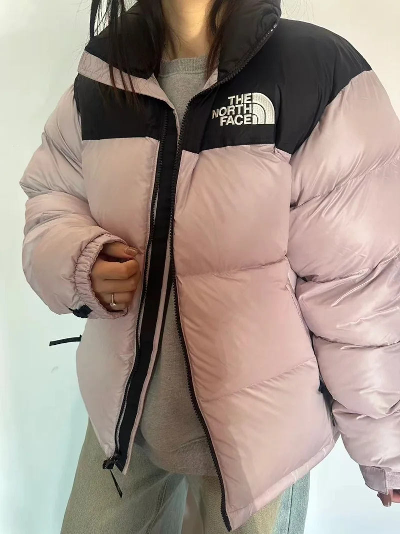 THE NORTH FACE Nuptse HYBRIDDOWN BALL JACKET Zipper Bread Clothing with Down Jacket Men's and Women's Light Pink NJ1DR02G