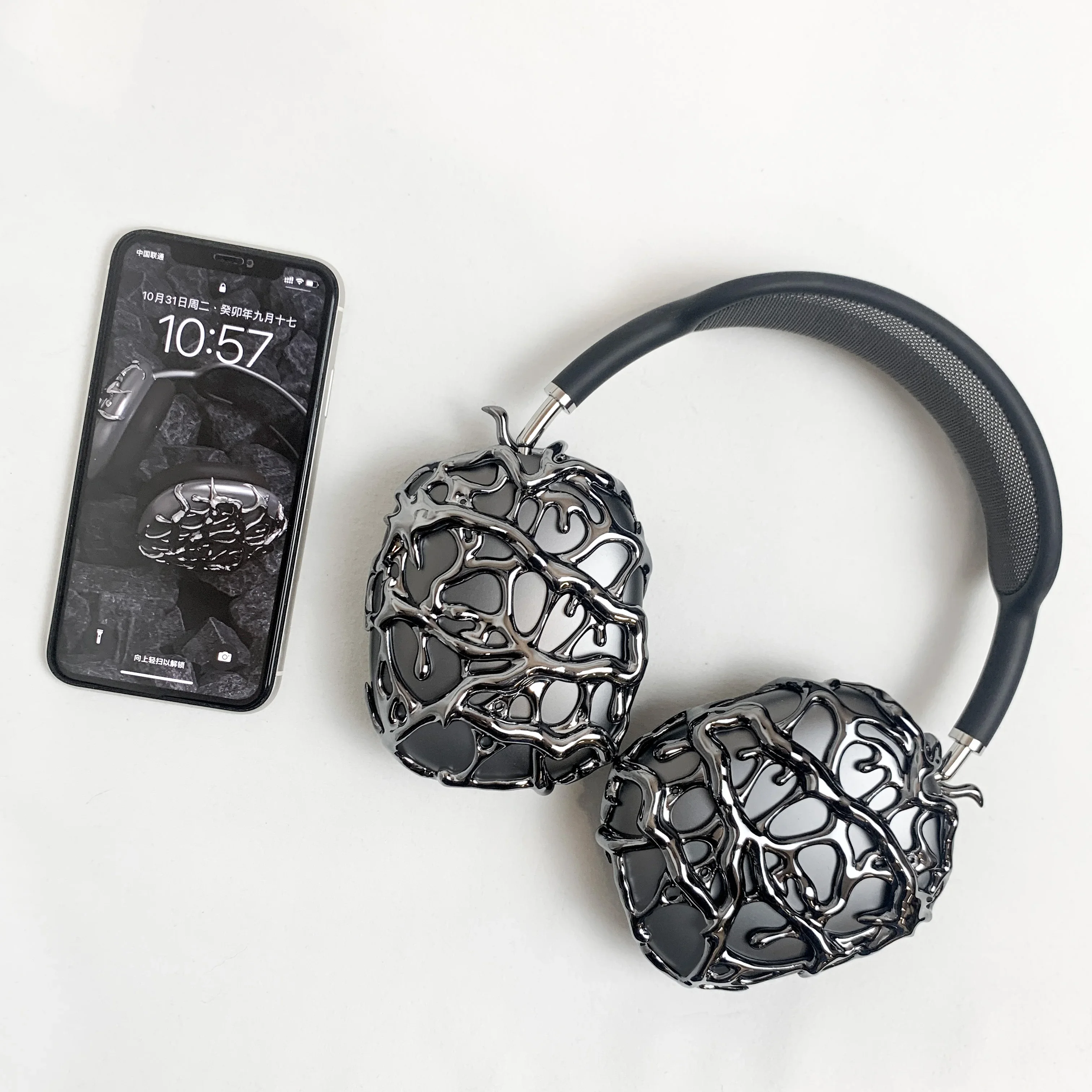 Airpods Max Case Cover Liquid Thorn 3D Print Resin Oryginalne etui ochronne na słuchawki Airpods Max Akcesoria do słuchawek Prezent Y2K