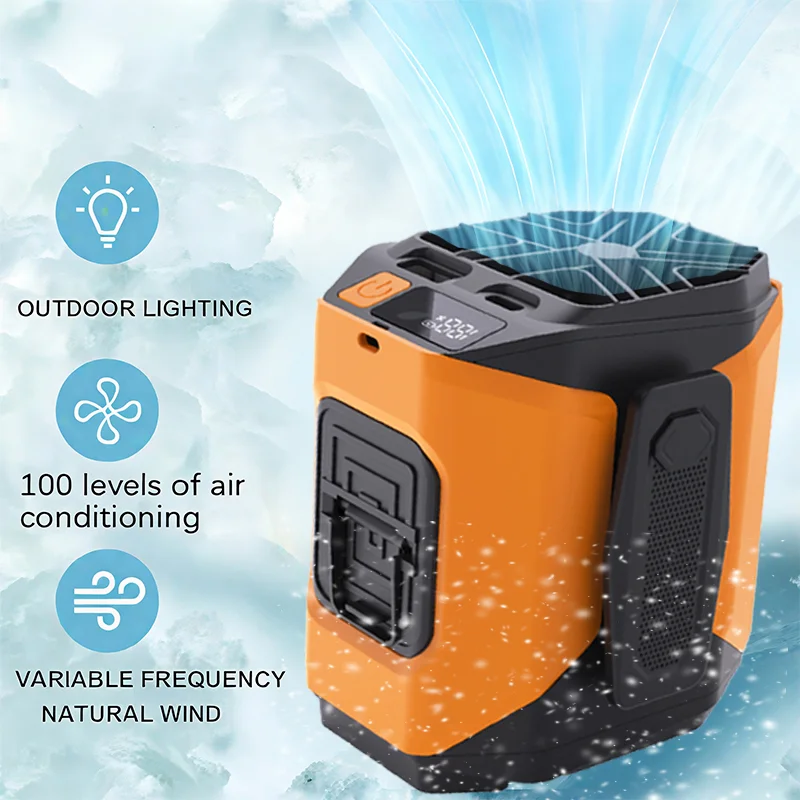 

New 10000mAh Waist Fan with Power Bank & Flashlight - High Speed Portable Fan USB Rechargeable for Hiking Running Outdoor