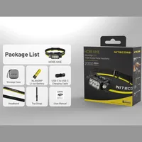 NITECORE HC65 UHE Headlamp 2000LM USB-C Rechargeable 8 Core NiteLab LED Dual Beam Headlight Work lights Lamp