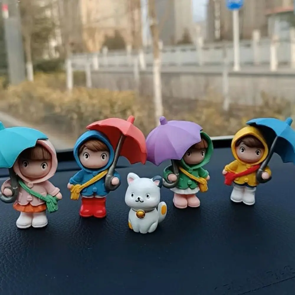 

Fashion PVC Cartoon Umbrella Car Decoration Umbrella Colorful Automotive Decorative Ornaments Car Doll Miniatures