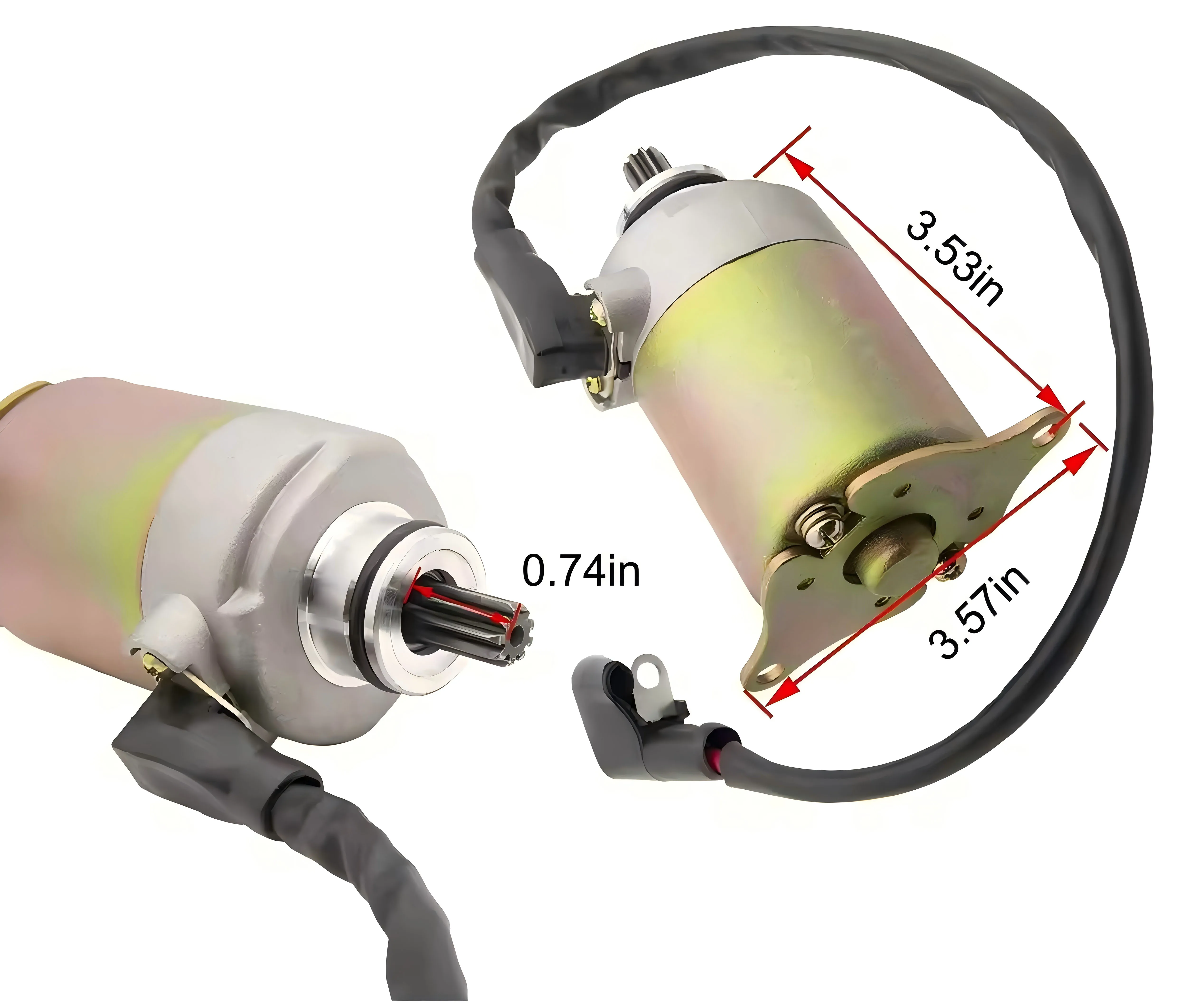 12V 10 Electric Starter Motor For GY6 Engine 150cc 200cc 250cc，4 Stroke ATV Dirt Bikes Scooters Go Kart Quad Teeth Motorcycle - Image 2