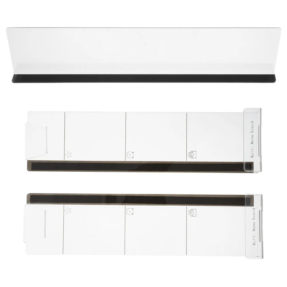 3Pcs Monitor Side Panel Memo Board Transparent Acrylic Note Holder for Desktop Organization Computer Screen Document Storage