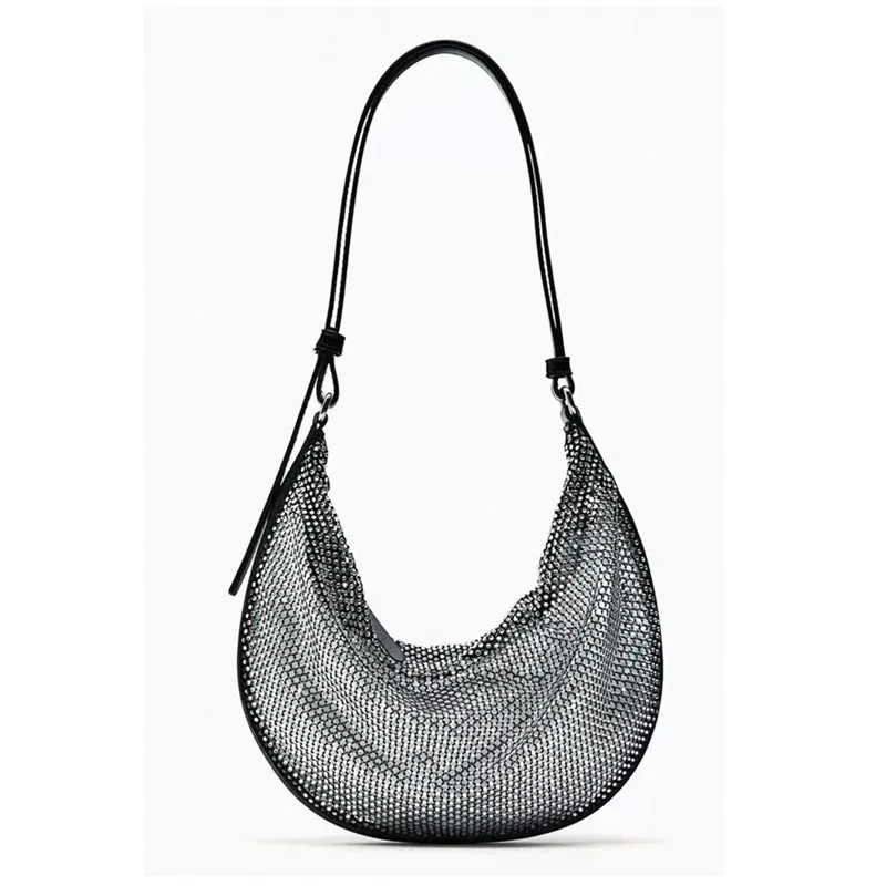 

Wholesale Luxury Women's Custom Bling Glitter Clutch Handbag Tote Bag Custom Shape Letter Evening Party Purse Fashion