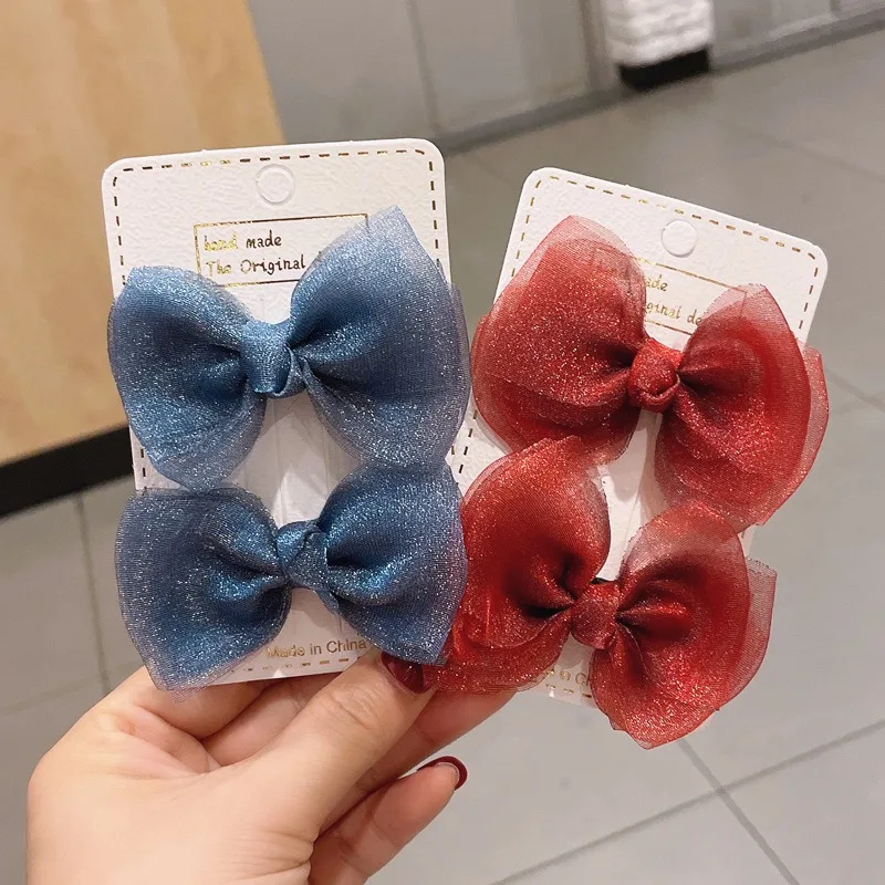 

2Pcs/Set Bowknot Baby Girl Hairpins Cute Bow Headpiece Children Hair Clips Baby Hairpin Kids Barrettes Baby Hair Accessories