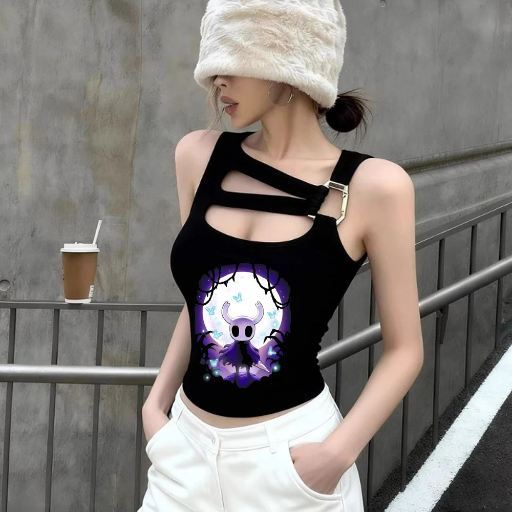 Hollow Knight cropped top girl jojifuku dollette gyaru clearance sales baddie tshirt anime meme kawaii funny grunge