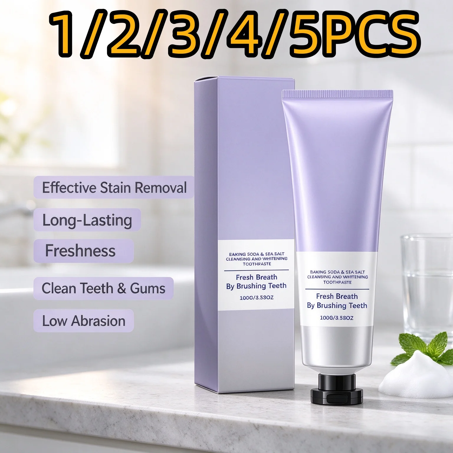 Whitening Toothpaste Remove Tea Coffee Smoke Stains Fresh Mint Breath Deep Clean Oral Care Teeth Brightening Daily Tooth Paste