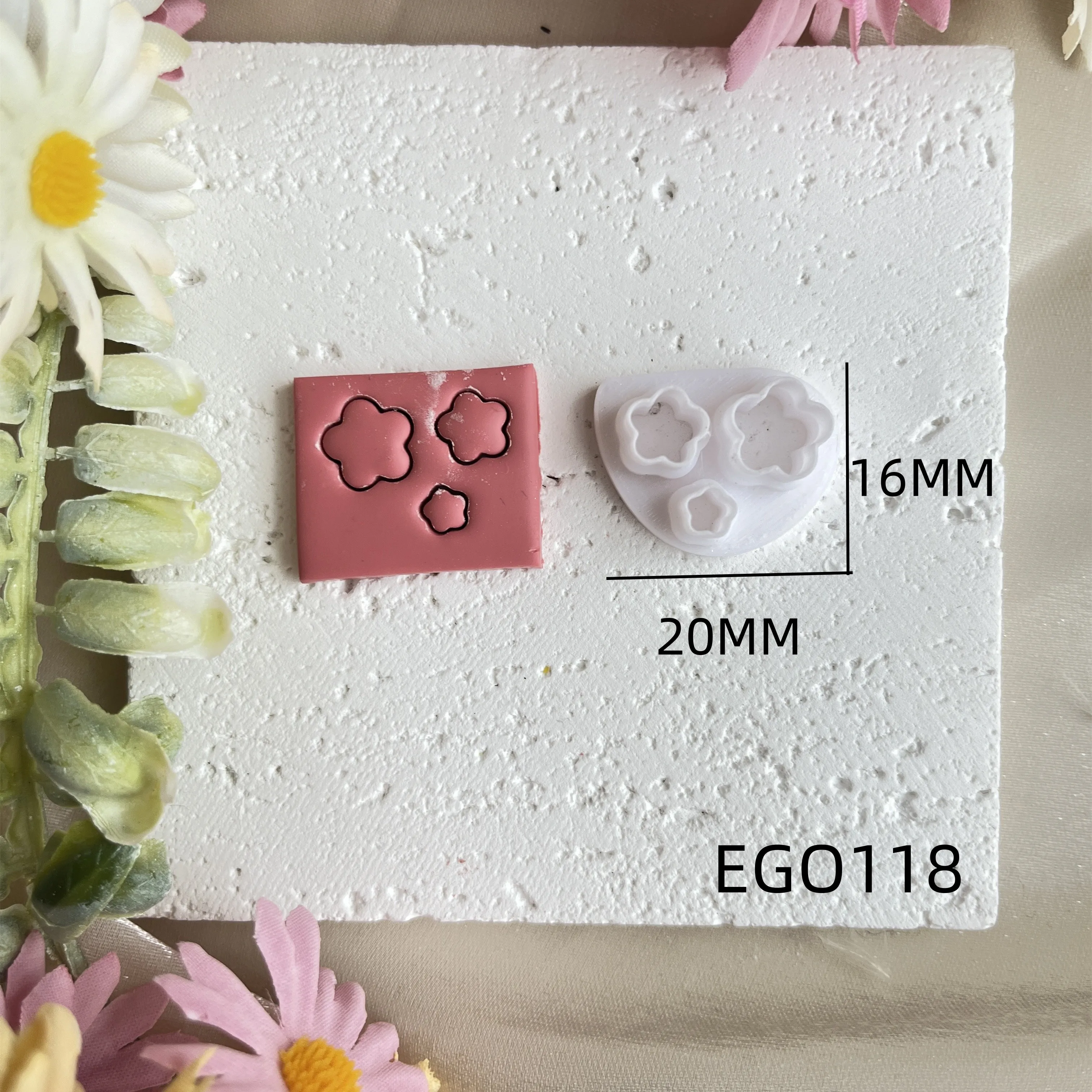 Mini Blütenblatt Blatt Kombination Form Polymer Clay Cutter Dreidimensionale Blume DIY Ohrringe Anhänger Schmuck Keramik Werkzeuge – Detail 5