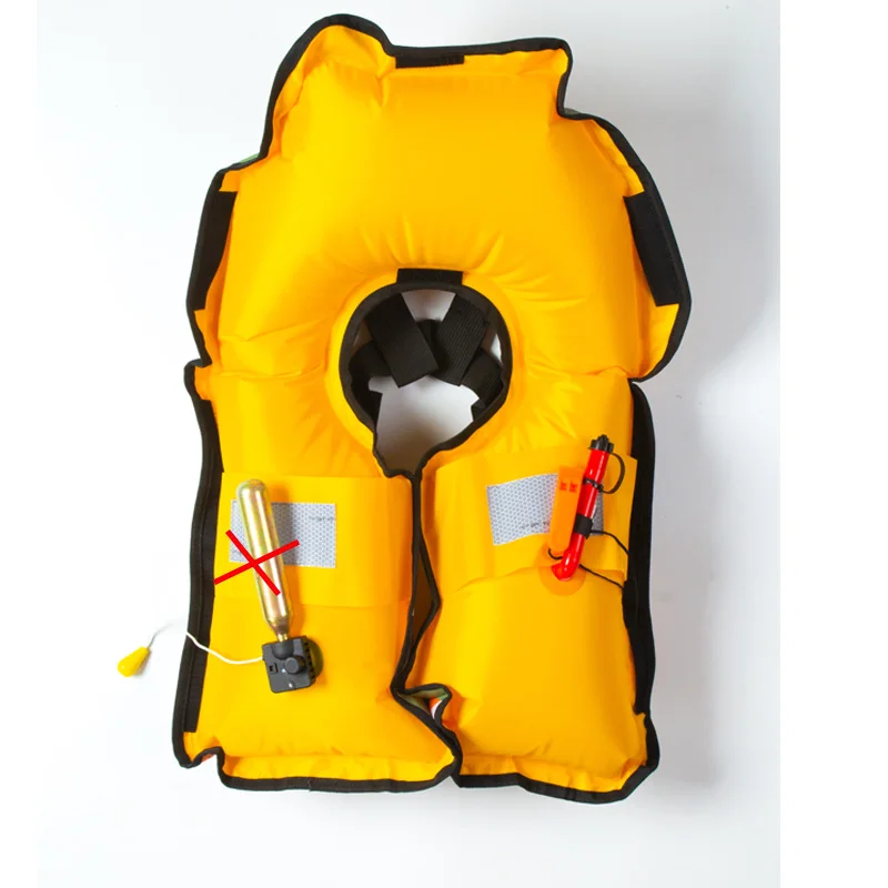 Novo auto-inflável coletes salva-vidas manual barco coletes salva-vidas adulto pfd 150n para esportes aquáticos pesca rafting acessórios