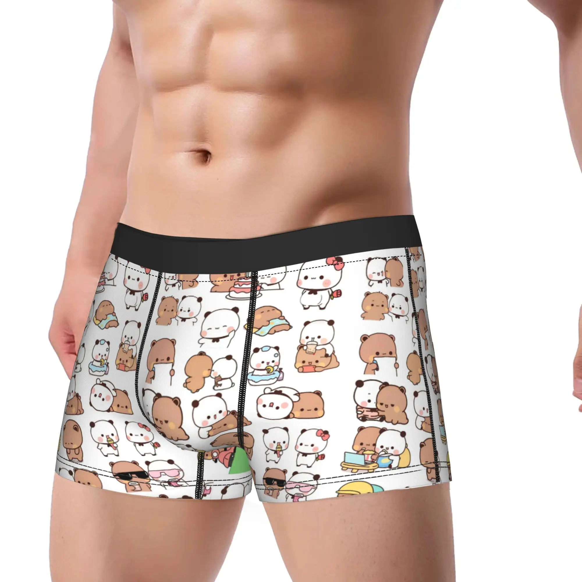 Bubu Dudu Cute Cartoon Bear Character Underwear Kawaii Panda Males Underpants Custom Classic Boxershorts Shorts Briefs Plus Size