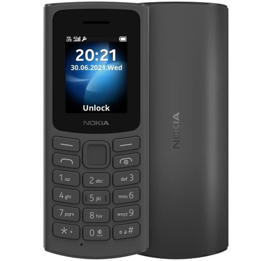 Nokia 105 2023 4G Elderly Phone Physical Keyboard 1.8-inch 1450mAh 2SIM FM Radio MP3 LED Flashlight Nokia 105 Backup Phone