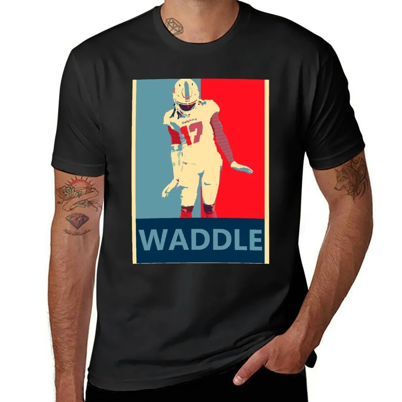 Jaylen Waddle - The Waddle Dance T-Shirt for a boy custom shirt T-shirt men