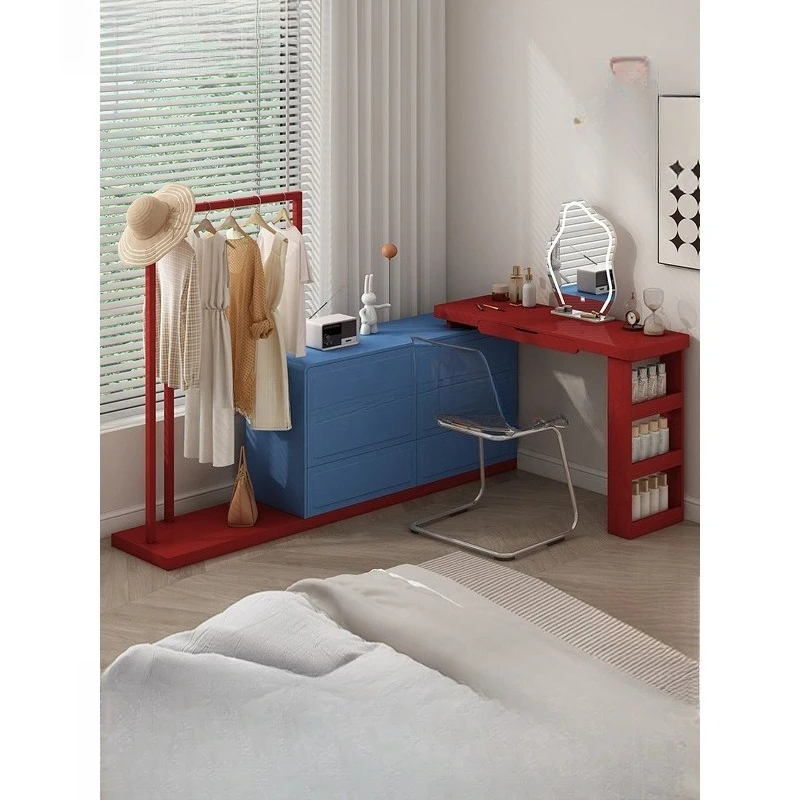 Contrast color chest, dresser, hanger integrated, multi-functional bedroom, bedside makeup table can be customized L