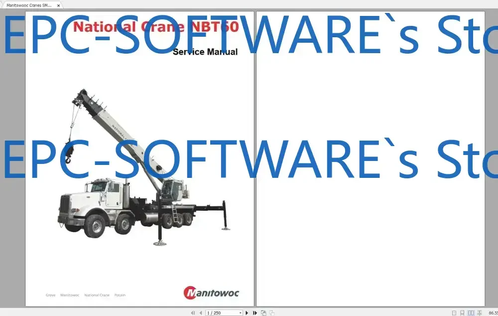 

EPC-OFTWARE Гусеничные журавли Manitowoc 2020, все модели, руководства по обслуживанию DVD