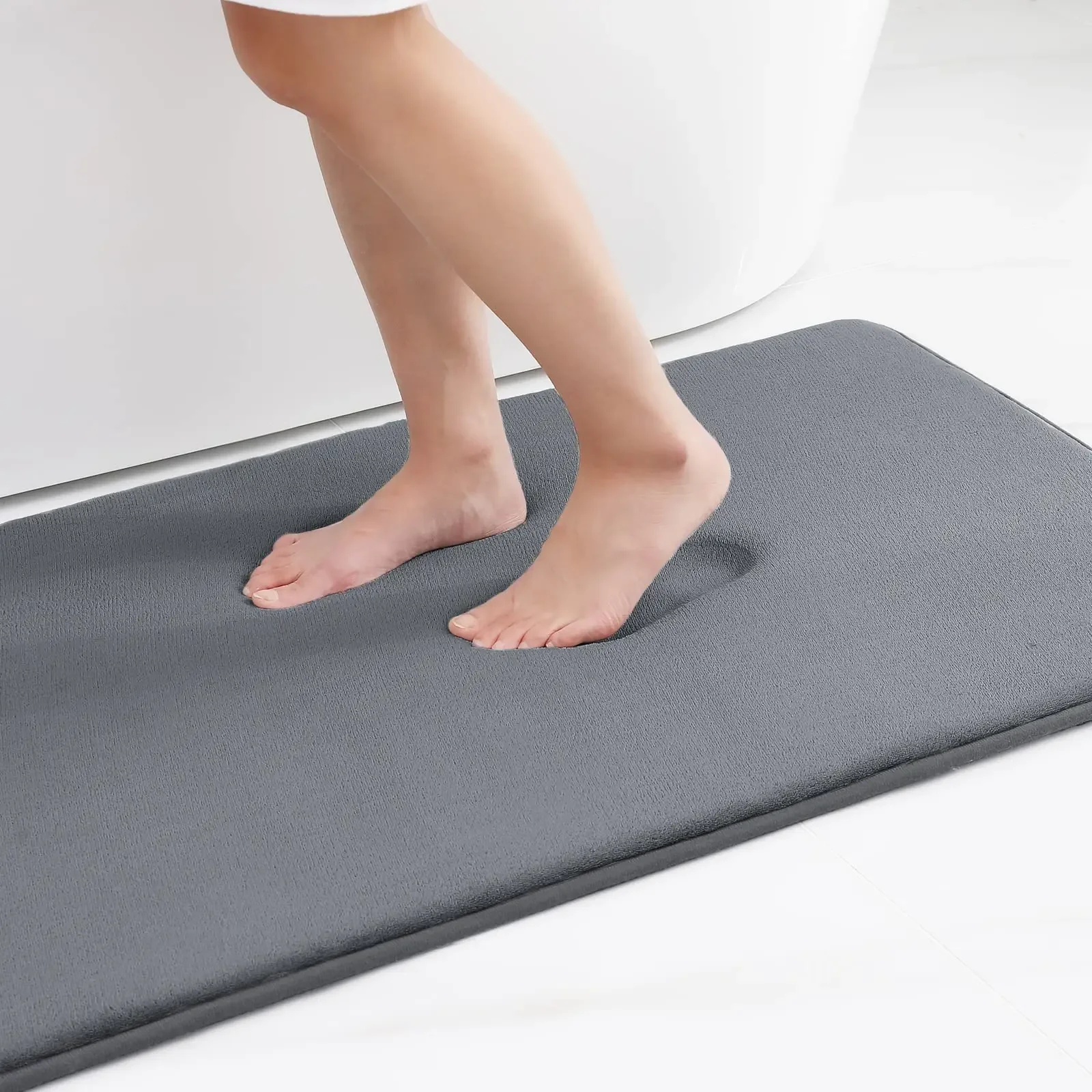 1pc Bathroom Anti-Skid Mat, 50x80cm, Quick-Dry, Machine Washable, Memory Foam, Non-Slip, Super Absorbent for Floors Bath Mats