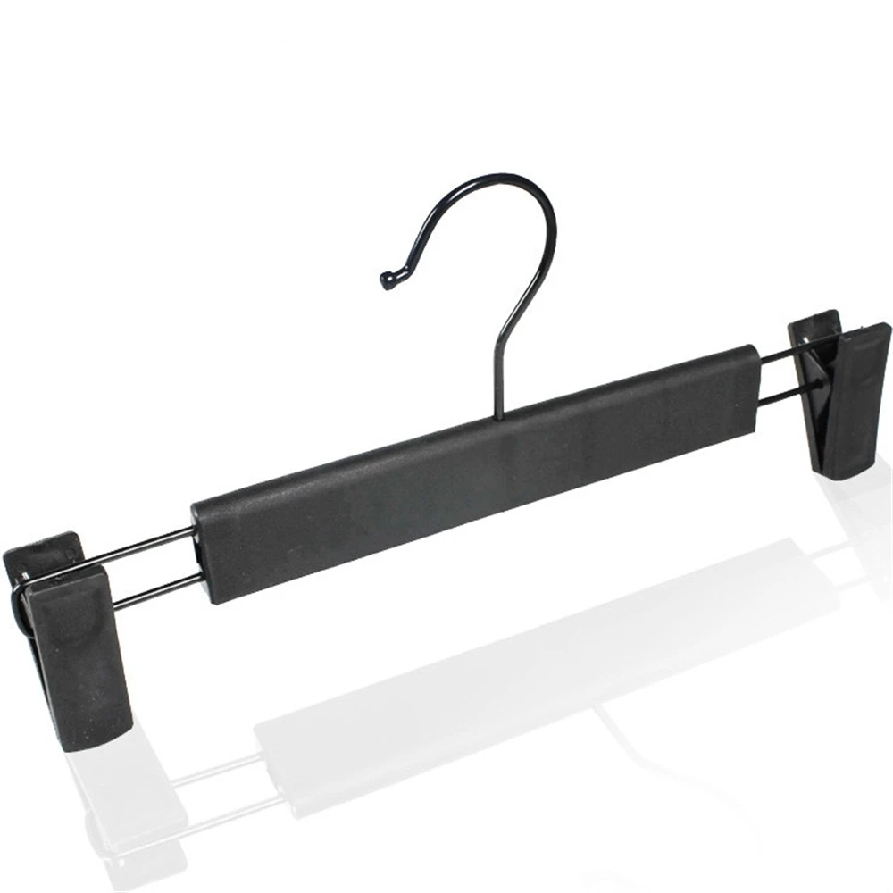 Black Matte Plastic Pants Storage Hanger Hook Clothing Store Men Women General Pants Clip Hanger Pants Racks