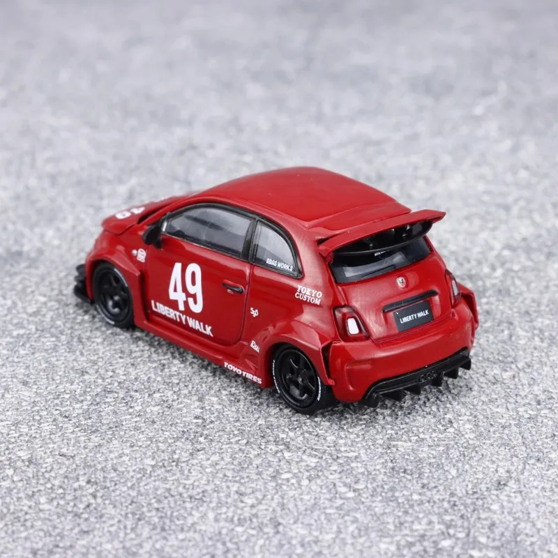 MINIGT 1/64 ABARTH 595LBWK # 49 legering speelgoed motorvoertuig gegoten metalen model geschenken