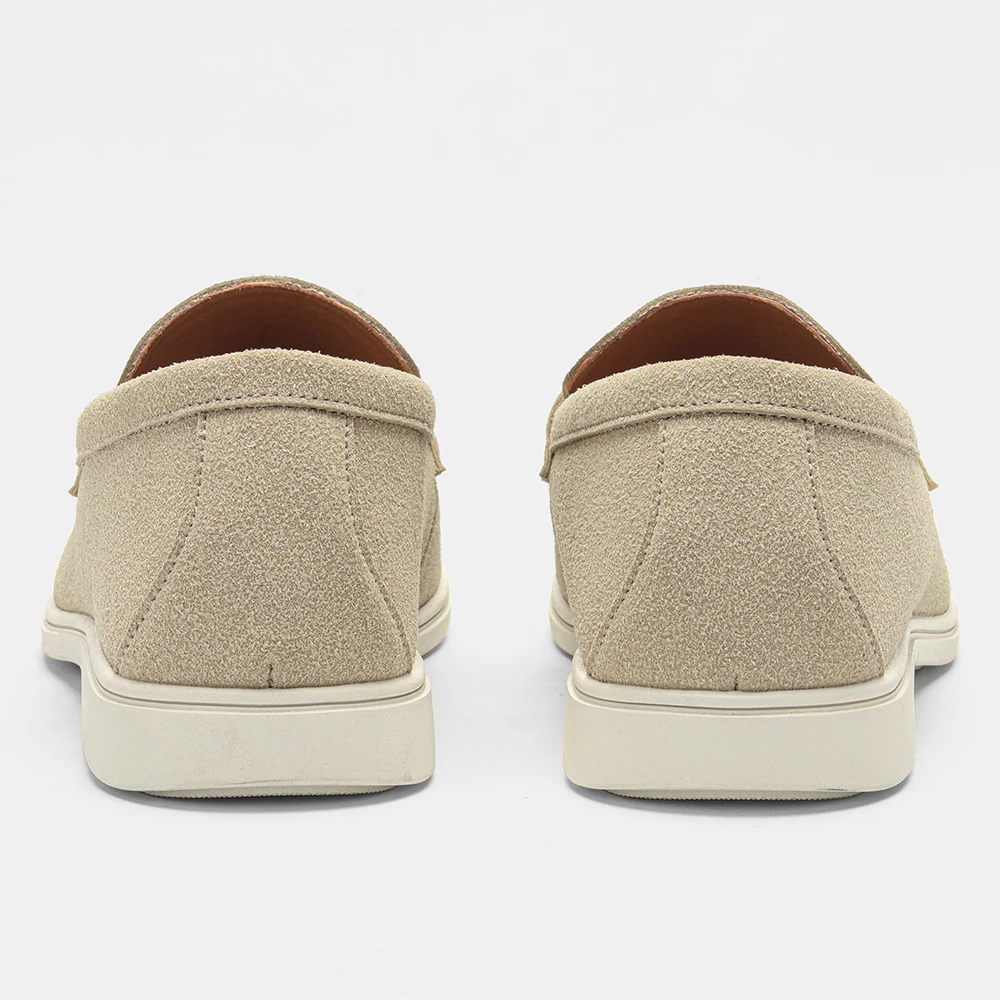 Herren-Loafer und Slipper, Mokassins für Herren, Freizeit-Schuhe, flache Sohle mit niedrigem Absatz, Penny-Schnalle. – Detail 9