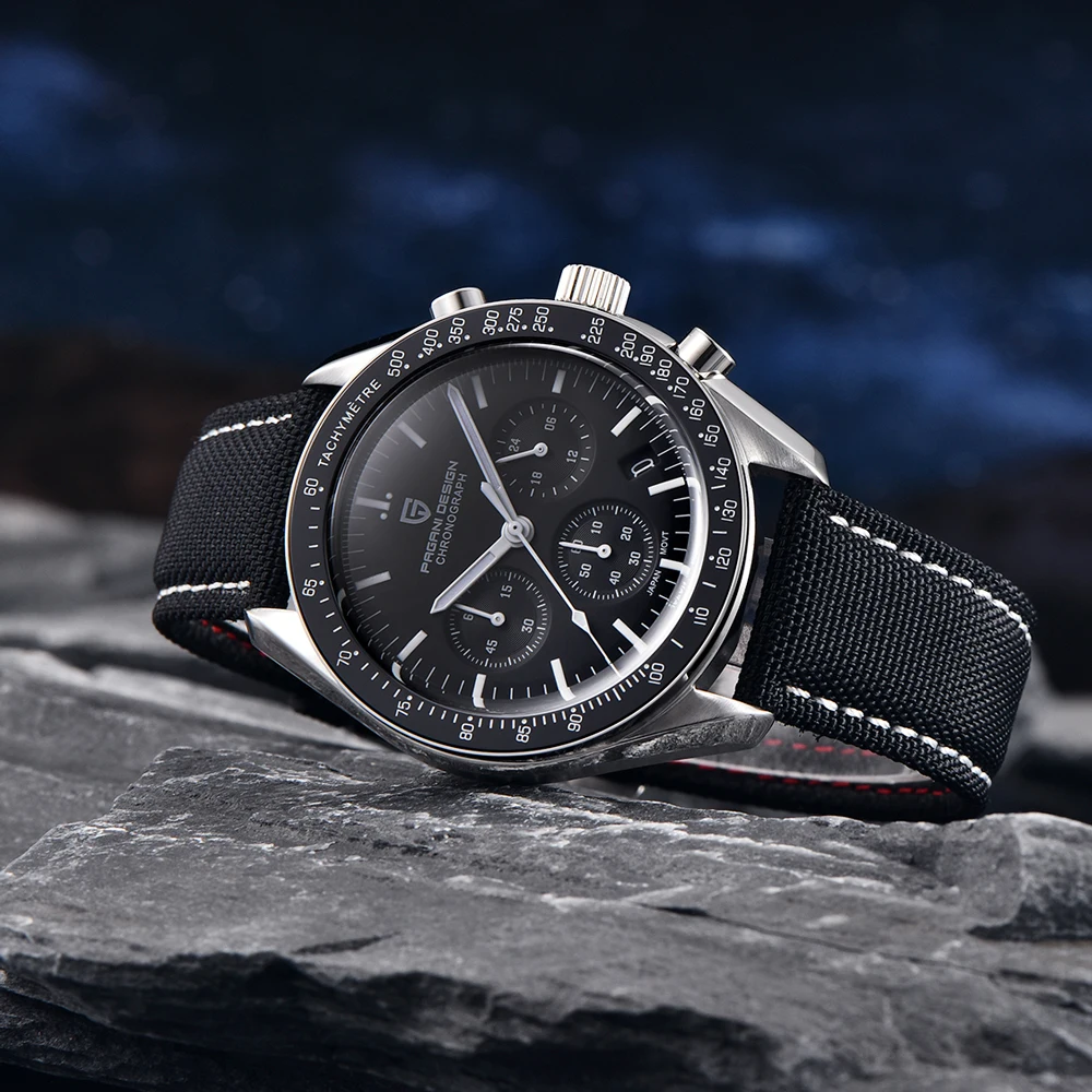 2025 ใหม่ PAGANI DESIGN Luxury Mens QUARTZ Chronograph นาฬิกา Sapphire Glass 100M กันน้ํานาฬิกาข้อมือ Mens นาฬิกาญี่ปุ่น VK63