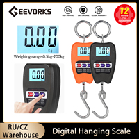 200Kg Hanging Scale Kitchen Digital Scale BackLight Fishing Weights Pocket Scale with Accurate Sensors Handheld Mini Crane Scale