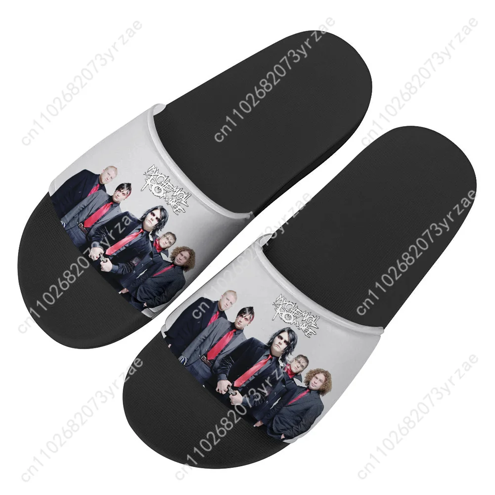 My Chemical Romance 플립 플롭 남성 여성 십대 가족 슬리퍼 욕실 해변 수영장 캐주얼 샌들 맞춤형 신발