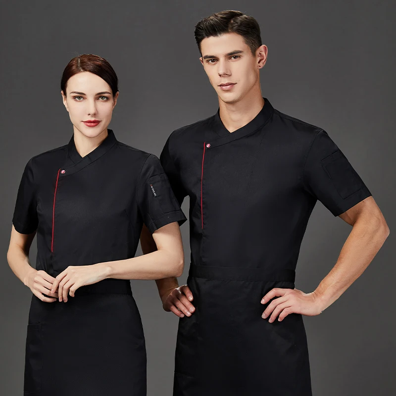 Unisex Koch Kleidung für Männer Frauen Kellner Küche Kochen Kostüm Arbeits uniformen Restaurant Hotel Kostüm Koch Shirt