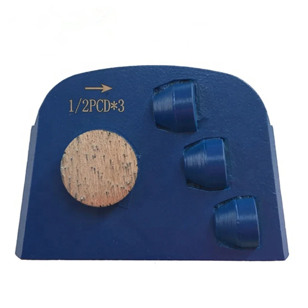 12 Uds GBLavina PCD zapatos de molienda almohadillas de diamante con un segmento redondo y tres cola de milano para eliminación de recubrimiento epoxi