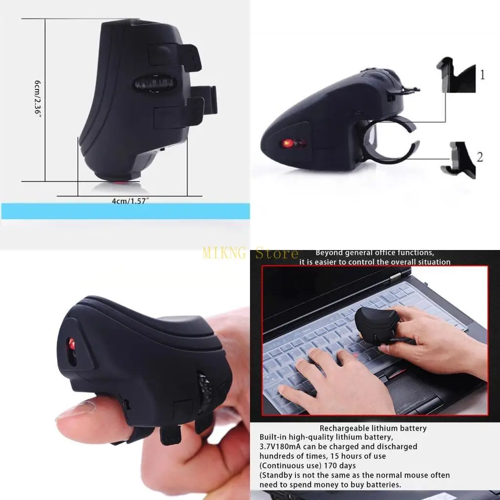 

Портативная беспроводная мышь с кольцом на палец, эргономичная оптическая компьютерная мышь, USB беспроводная мышь с ленивым на