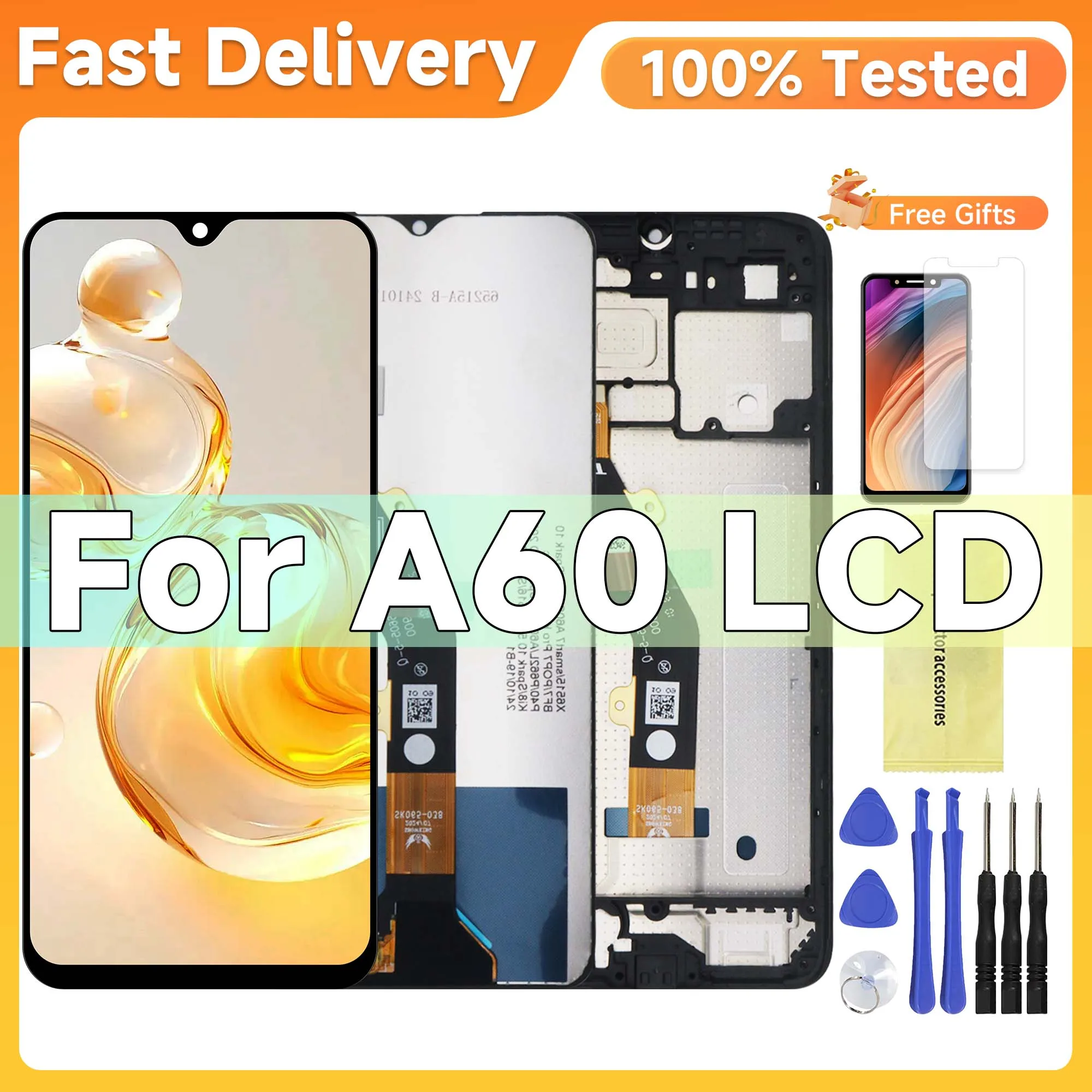 

For Itel A60 A60S P40 P662L LCD Display Touch Screen Digitizer Assembly Repair Parts Replacement