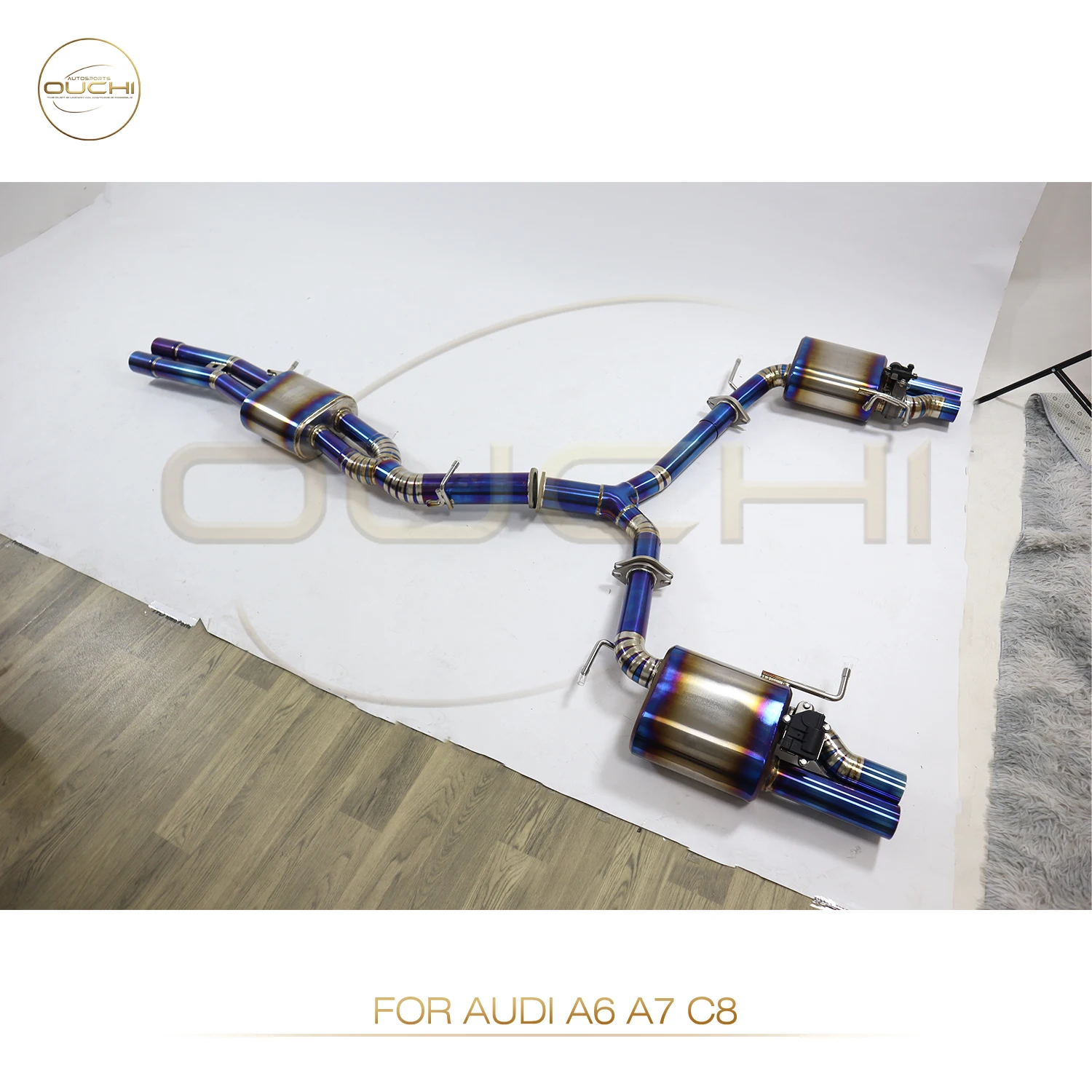 

Выхлопная система OUCHI Titanium Catback для Audi A6 A7 C8 3,0 T глушитель с клапаном