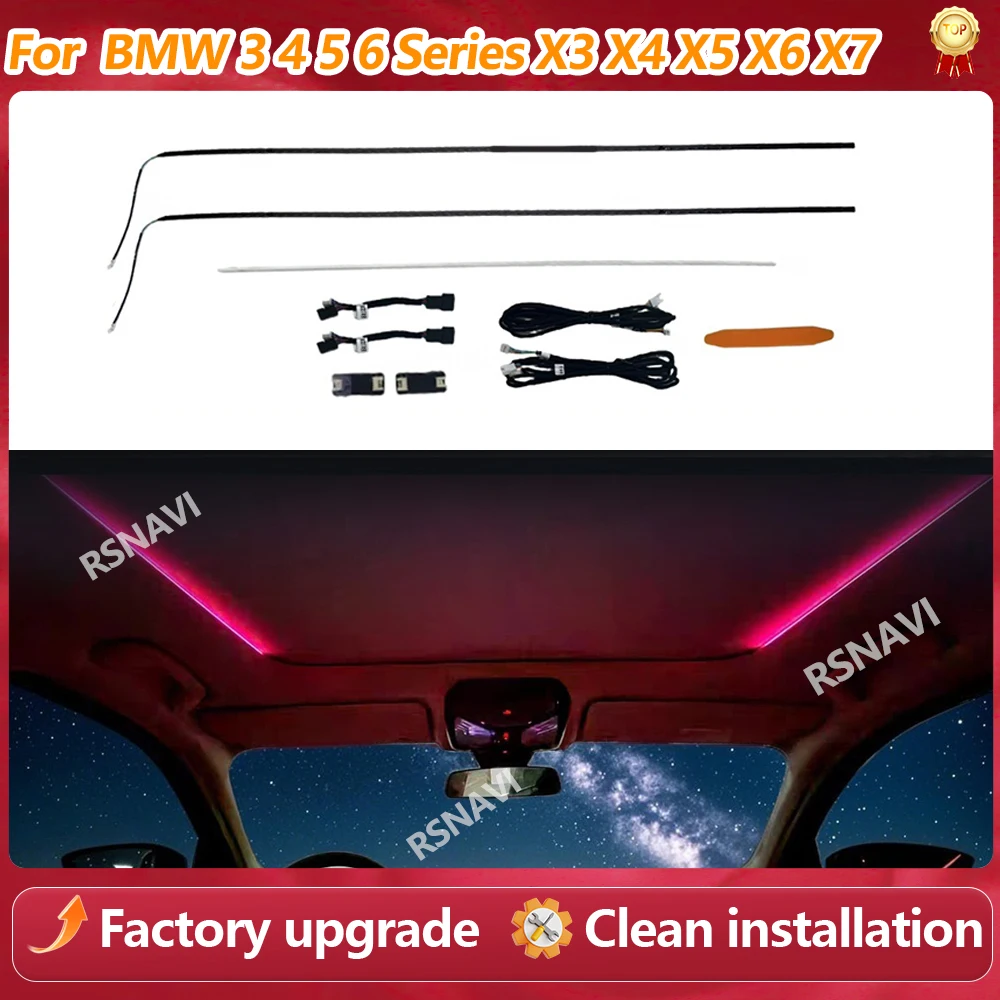 11 Colors LED Sunroof Light Interior Lighting for BMW 2 3 4 5 6GT 7 8 Series G20 G30 G05 G06 G07 G01 G60 G70 G45 Ambient Light