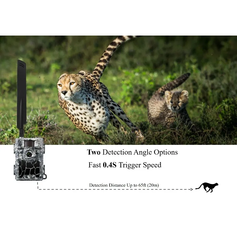 Willfine Cellular 4g Solar Animal Detection Auto Shoot Cell Trail   for Wild Life Hunting