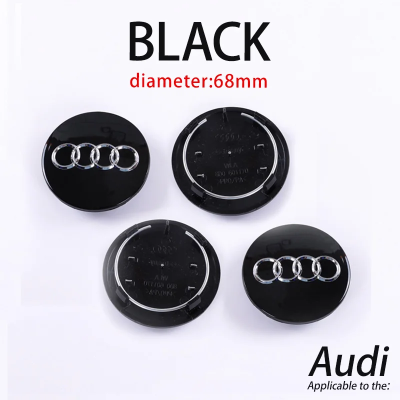 Car Styling Wheel Center Cap Hub Covers Badge For Audi A3 A4 A5 A6 A7 A8 Q5 Q7 RS 60mm 61mm 68mm 69mm 4M0601170 Car Accessories