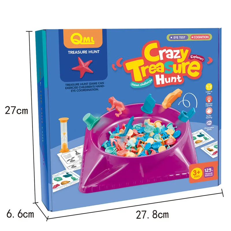 Crazy Hunting Treasure Board Game Family Party Children Desktop Toys Parent-child Interaction Puzzle Observation Challenge Games