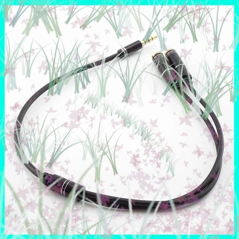 3.5 مللي متر ستيريو الصوت كابل ذكر إلى 2 أنثى سماعة الفاصل مهائي كابلات محولات الهاتف المحمول محولات موصلات E3 #3