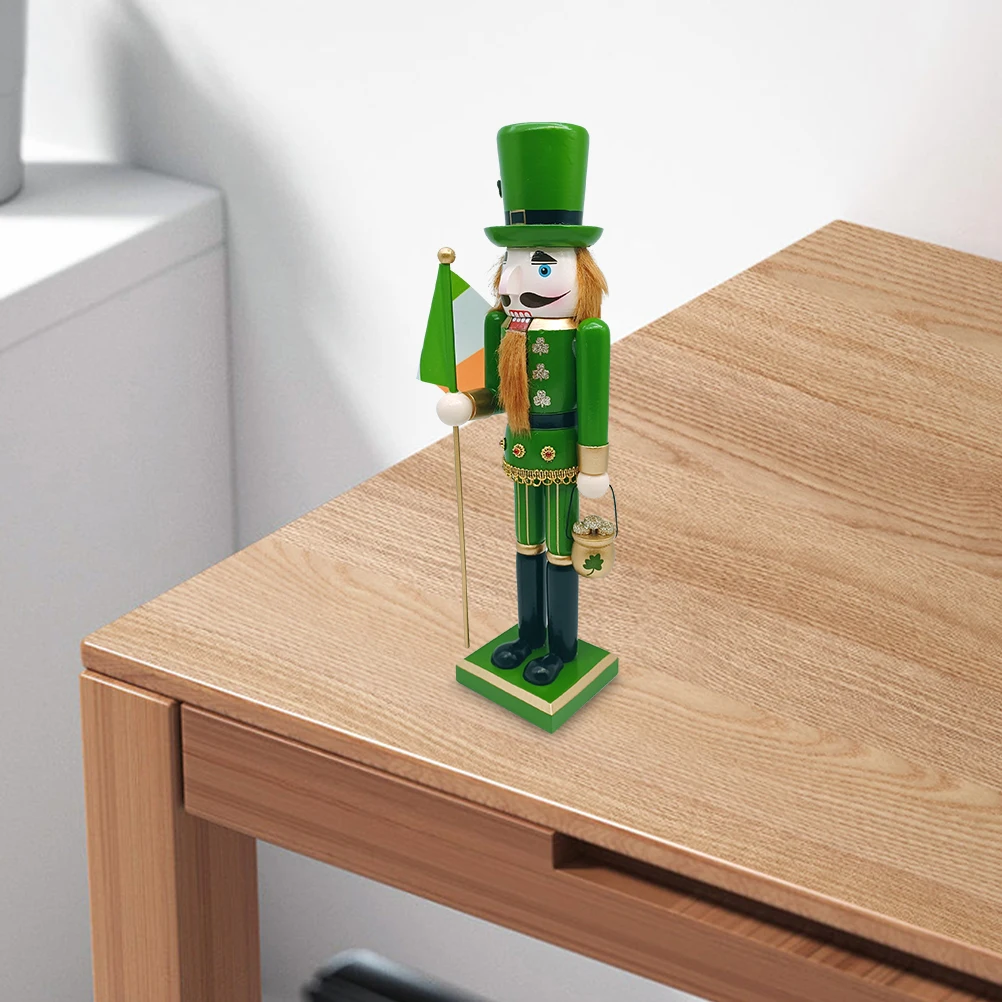 

Irish Nutcracker Figure Festival Shamrock Decoration Creations Hunter Festive Wreath Hanging Shamrocks