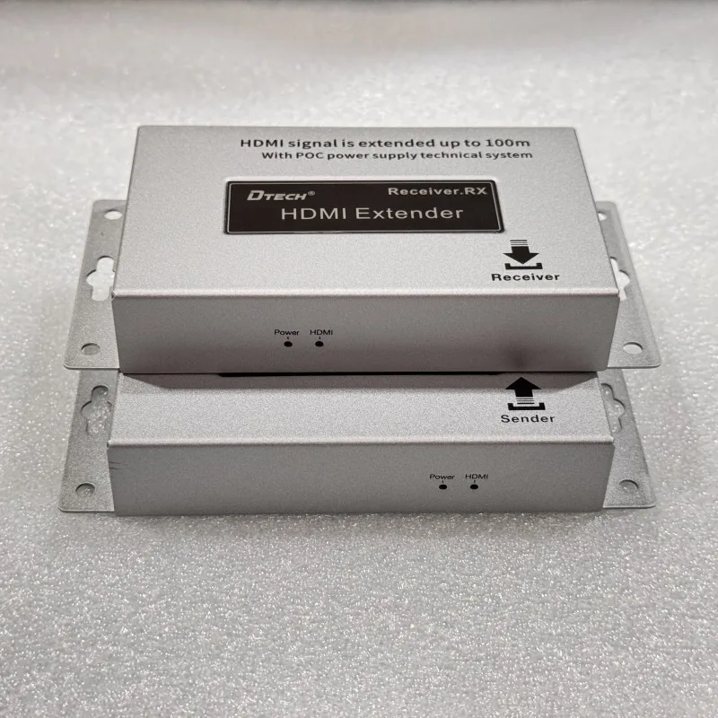 DTECH Transmitter and Receiver up to 100m Tx Rx DT-7078(AM) 1080P POC HDMI Extender Kit