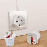 EU Euro 2Pin To UK 3Pin Plug AC Universal Adapters Travel Converter European Wall Plug Socket Adapter Switches Accessories