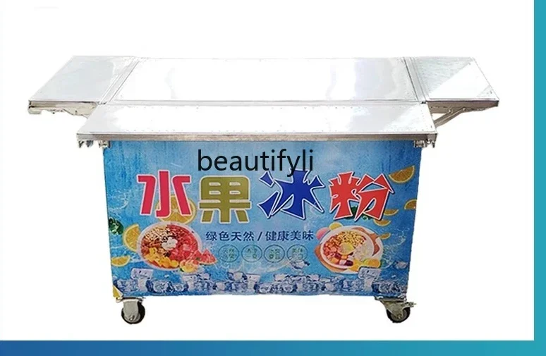 Z189 Stall, folding table ice powder cart, night market stall snack cart mobile push food cart